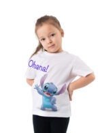 Polera Infantil Ohana Stitch Blanca Talla 5/6 - ¡Oferta!