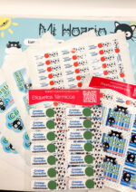 Etiquetas escolares autoadhesivas personalizadas