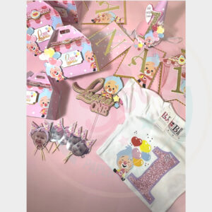 Kits para fiesta (banderines, cake topper, mini toppers, cotillones y mas)