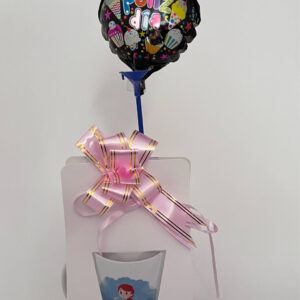 Set de taza y galletas con globo para regalos corporativos