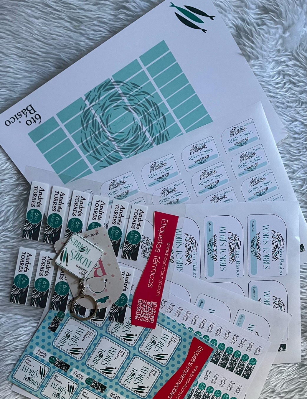 Etiquetas escolares autoadhesivas personalizadas - Imagen 7